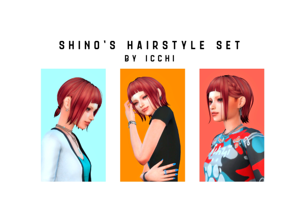 Shino’s Chic Cuts: Trendy Alpha Hair & Fashion Sets by IcchiSims (#Shorts, #FemaleStyles)