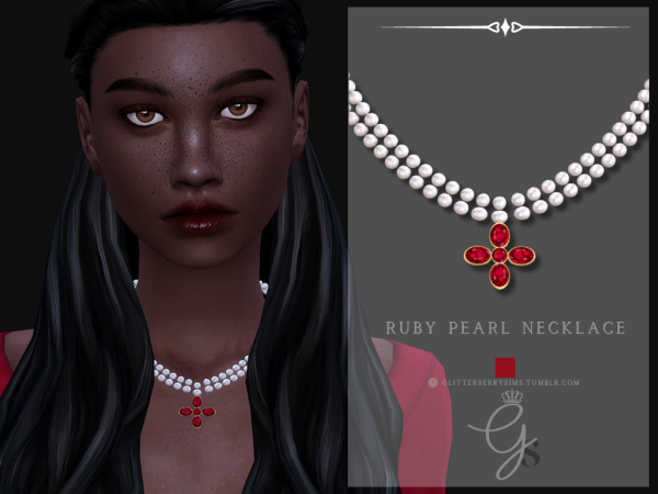 Glitterberryfly’s Ruby Pearl Elegance (Stunning Female Necklaces Collection)