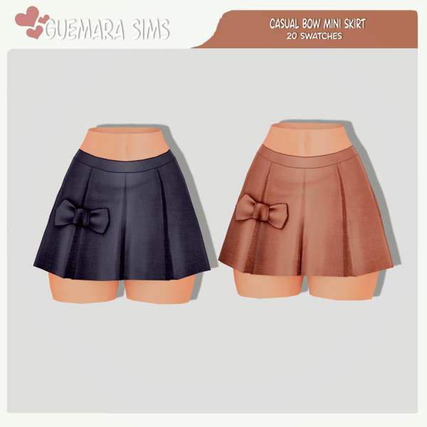 342917 casual bow mini skirt by guemarasims sims4 featured image
