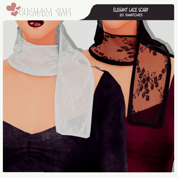 GuemaraSims’ Enchanted Elegance (Elegant Lace Scarf) – Dazzle with Scarves & Jewels #AlphaCC