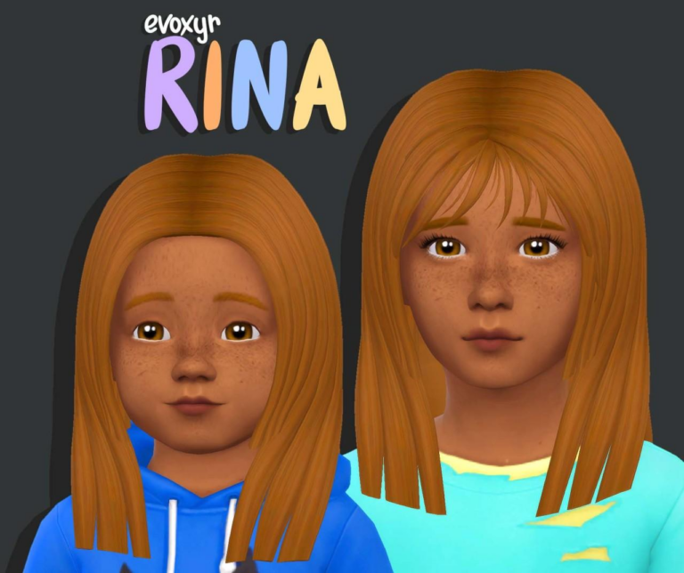 Search Results 24 Rina Hair for Kids: Child & Toddler Versions by @evoxyr with Bangs
