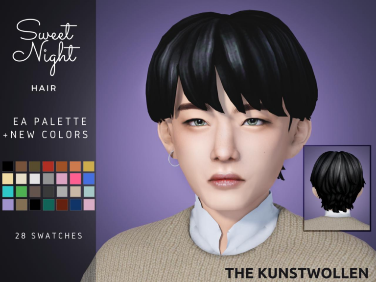 Search Results 31 Male Hair Mesh Edit: Base Game, 10 Colors, Teen-Elder, Hat-Friendly