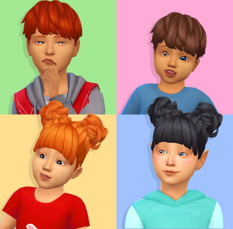 Search Results 40 Cute Hair Pack: Oras by Marsosims, Evie V1 by WildlyMiniatureSandwich – BGC, 9 Swatches