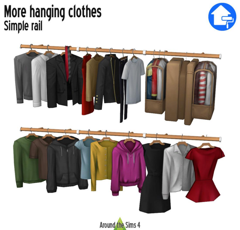 Around the Sims 4: Chic Dresser Update with New Hanging Clothes Sets