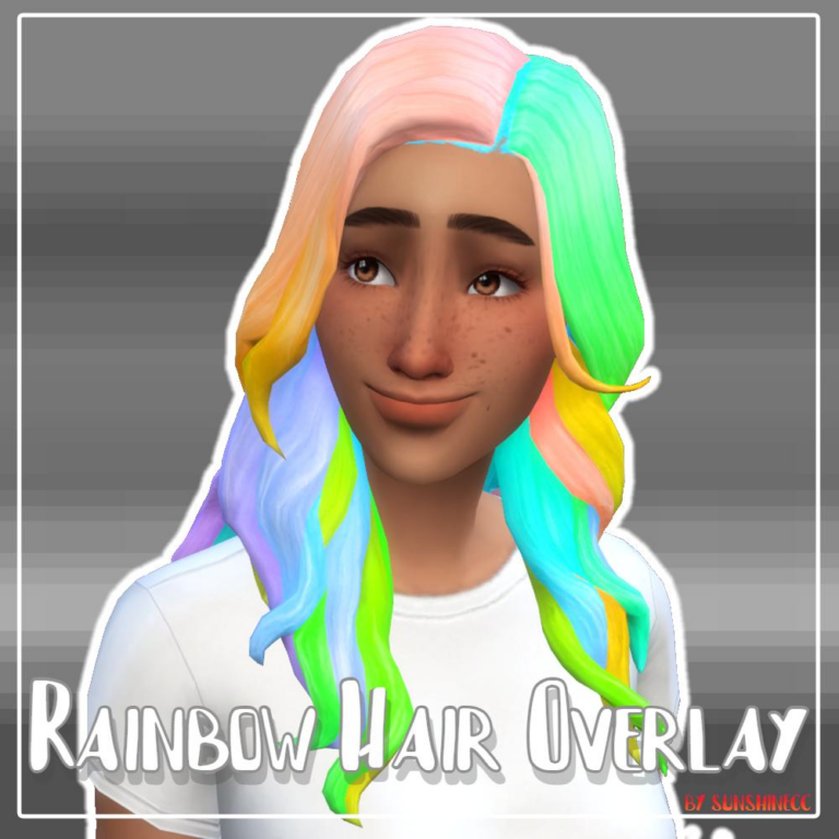 Rainbow Recolors: Base Game Hair Accessory, 11 Variations, All Ages/Genders