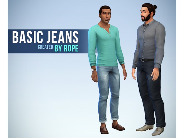 86685 basic jeans and rolled jean sims4 featured image