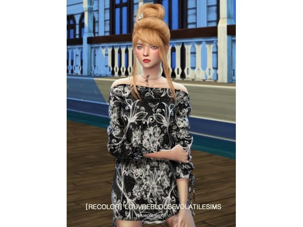 Vogue Visions: Chic Louvre Blouses & Volatile Sims (Trendsetting Female Attire)