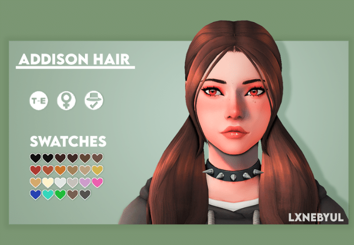 Addison Long Pigtail Hairstyle