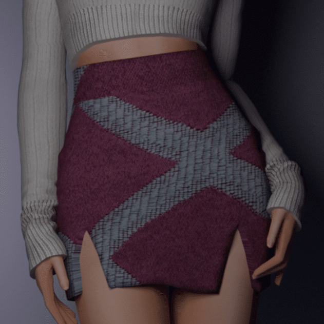 Anais Short Skirt with Slits