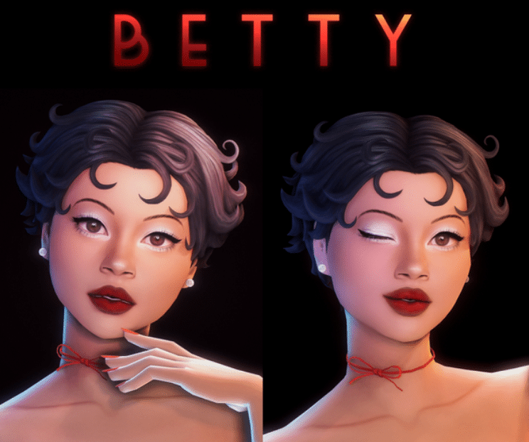 Betty Short Messy Curly Hairstyle