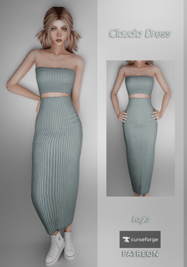 Claudia Long Dress with Middle Slit