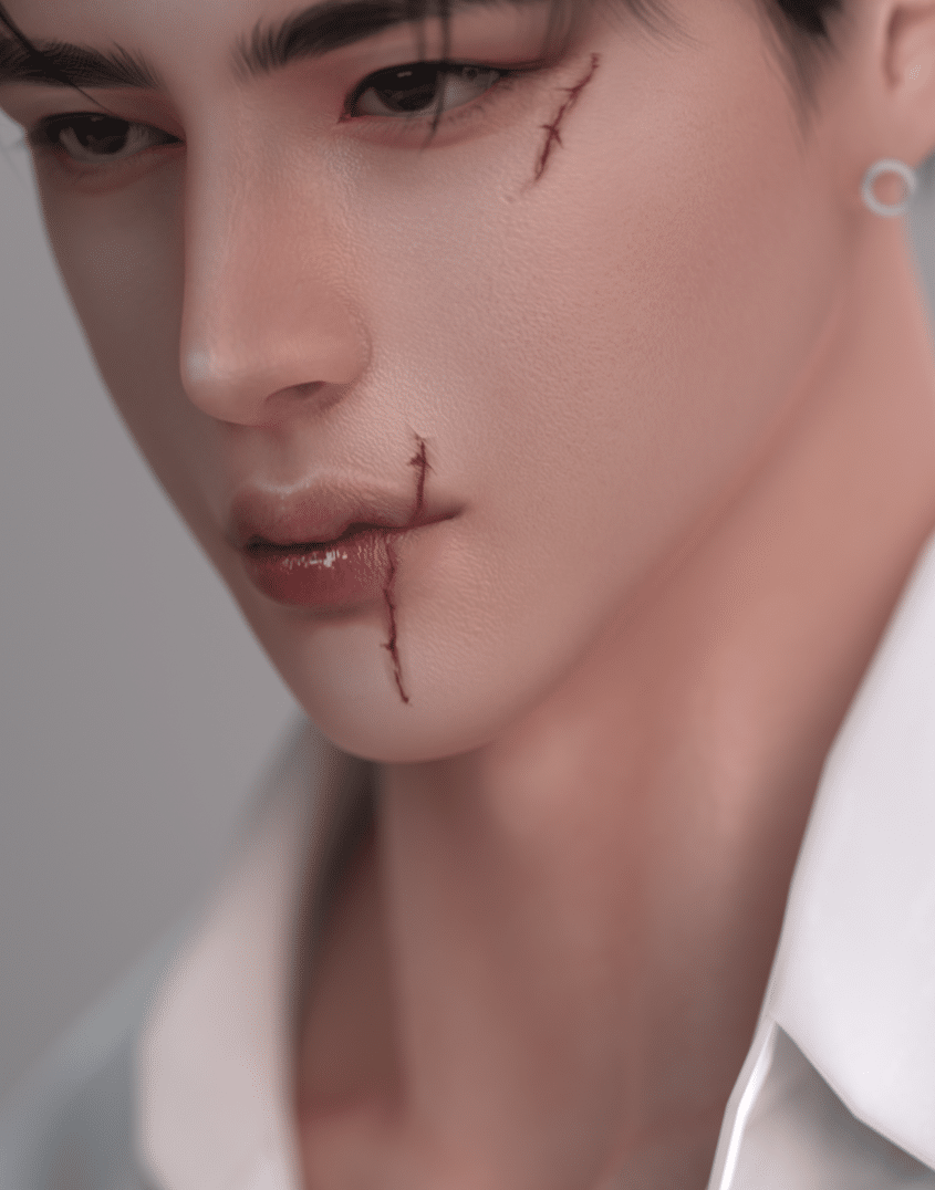 Facial Scar (Tattoo, Skin Detail)