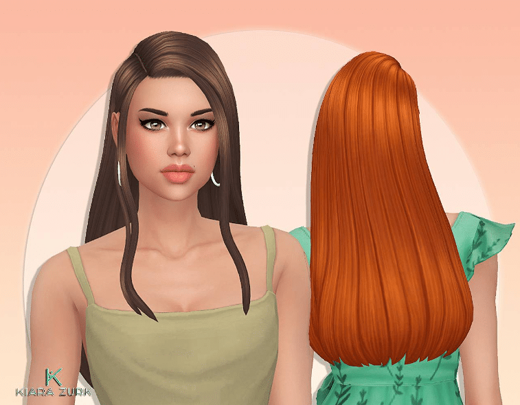 Long Straight Side Swept Hairstyle [MM]