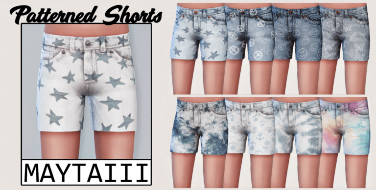 Patterned Denim Shorts for Children [MM]