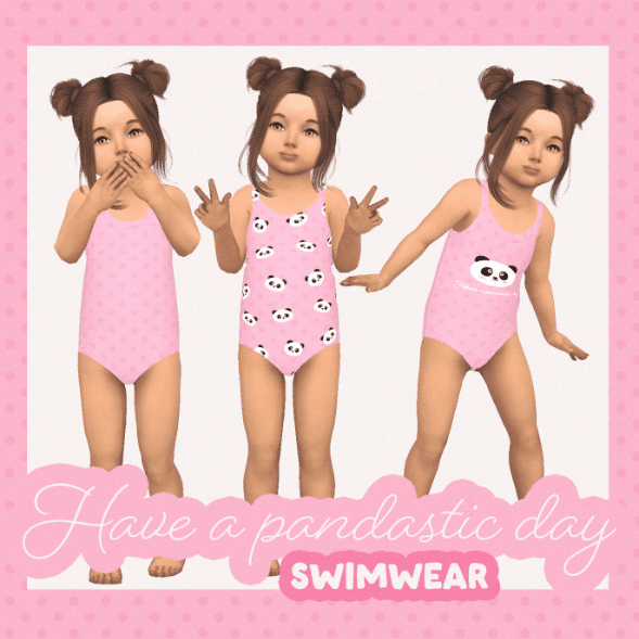 Pinkish One Piece Swimwear for Toddlers