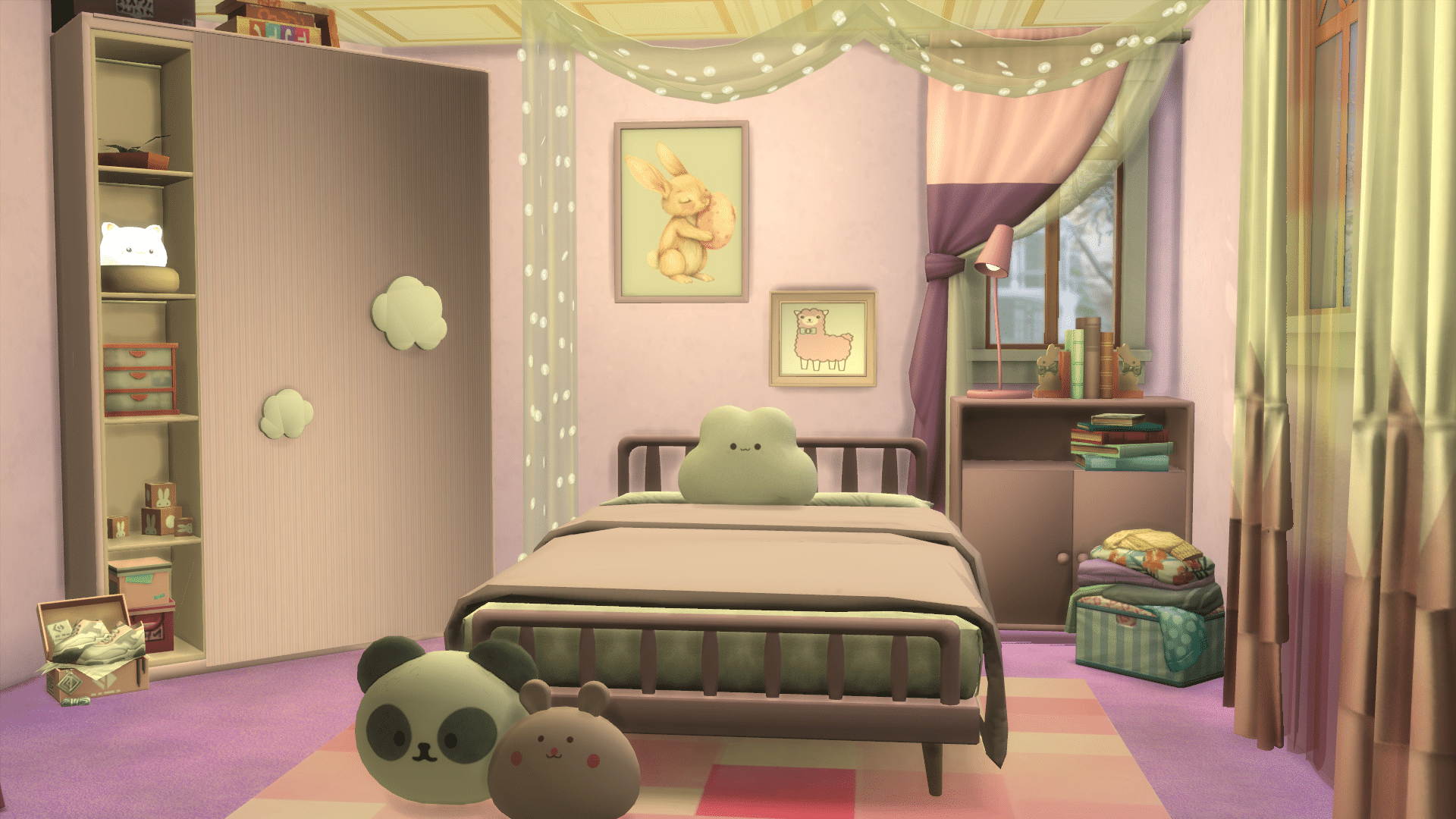 In-game shot of Pastel Girl Bedroom Set