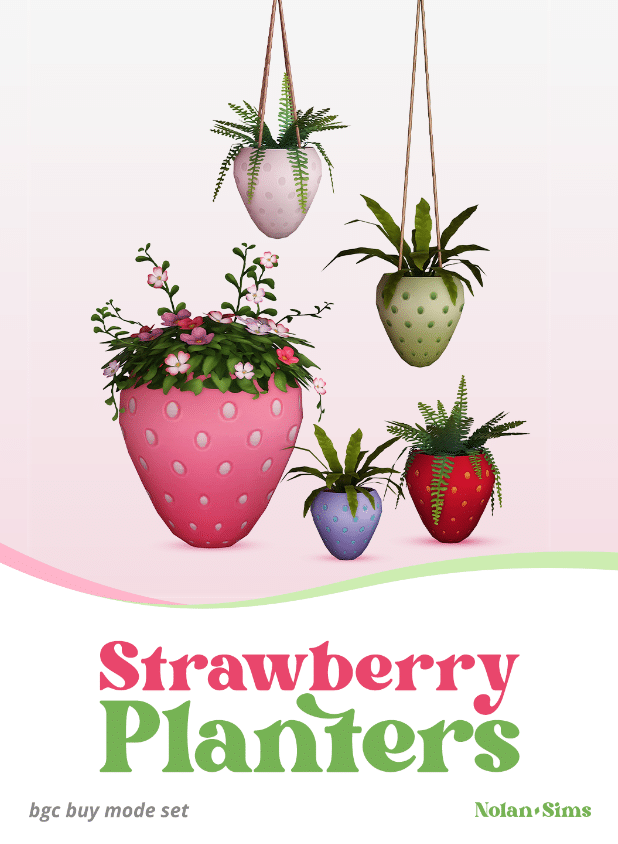 Strawberry Pots with Plants Decor