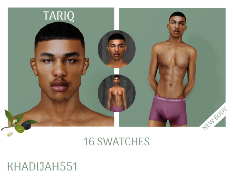 Tariq Realistic Dark Brown Skin Details with Overlay