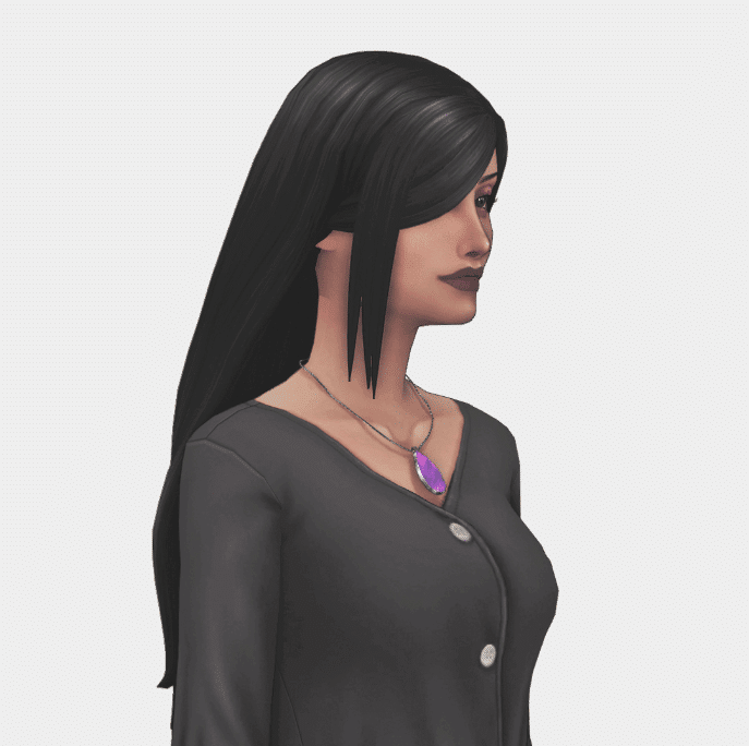 Violet Long Neat Hairstyle