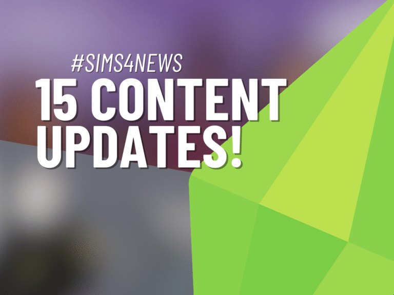 15 Content Updates for The Sims 4 in the coming Year!