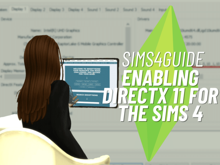 DirectX 11 & The Sims 4 : How to Enable in Windows?