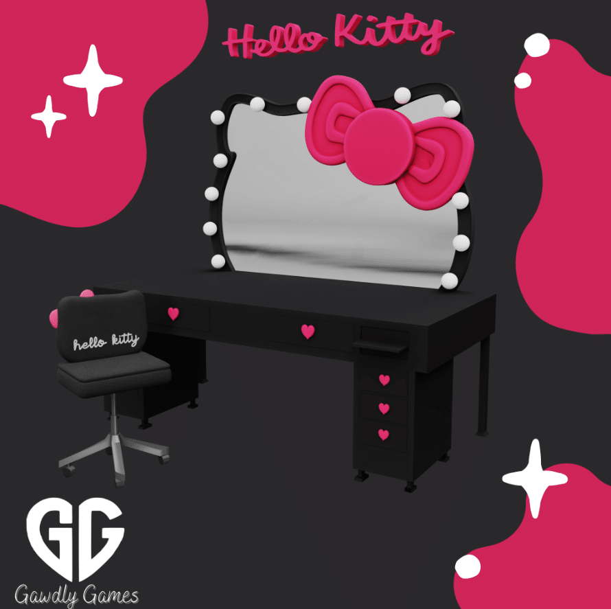 Hello Kitty Vanity by gawdlygames