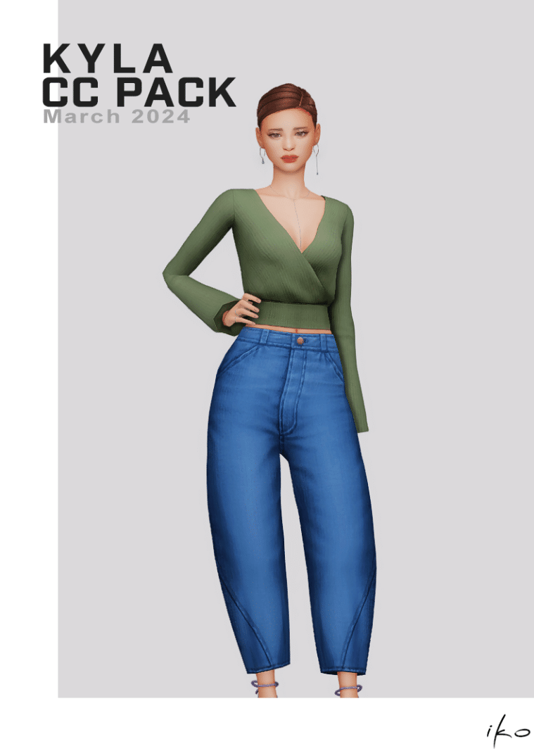 Kyla CC Pack ( Top/ Jeans/ Earrings/ Necklace) [MM]
