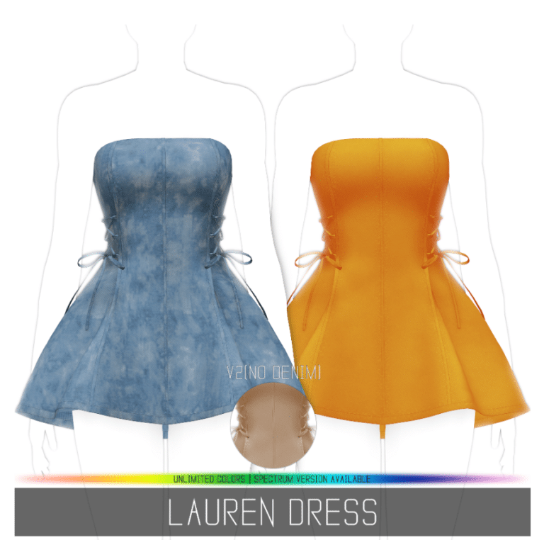 Lauren Mini Strapless Denim Dress [Alpha]