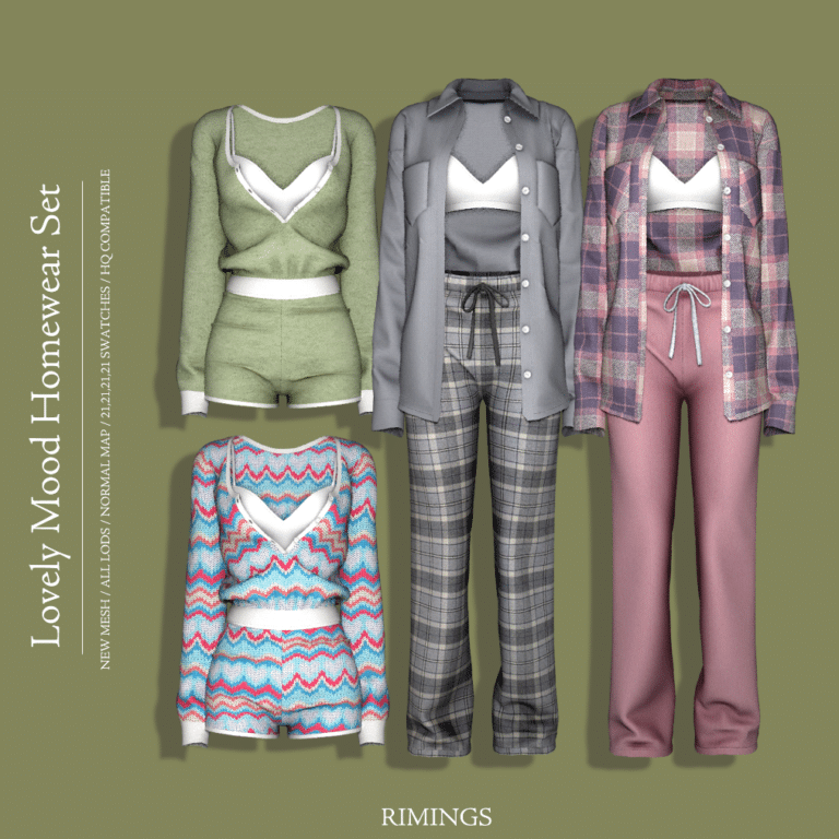 Lovely Mood Homewear Set (Pants/ Shirt/ Cardigan/ Shorts)[Alpha]