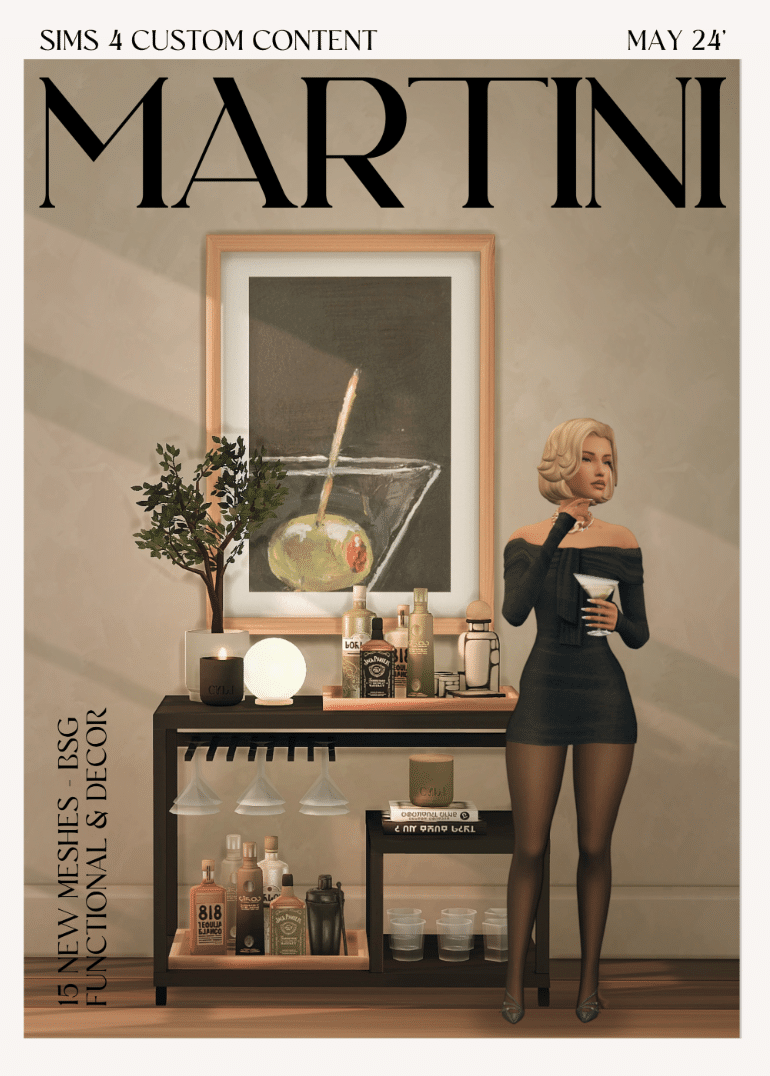 Martini Set ( Barcart/ Decor/ Clutter ) [MM]