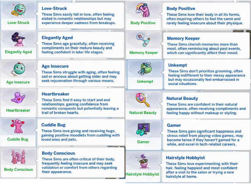 More Traits 3