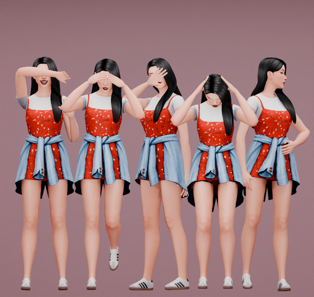 Camera Shy Pose Pack by SNOOTYSIMS