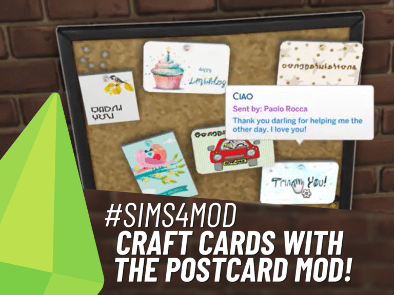 Custom Postcards Mod: Craft Creative Cards In The Sims 4!