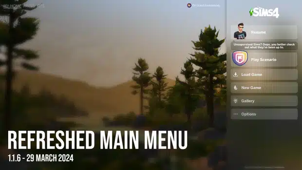 Refreshed Main Menu