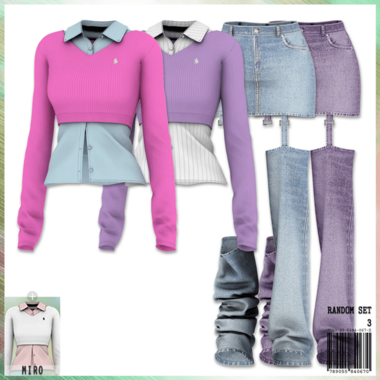 Random Set 03 ( Top/ Denim Skirt) [Alpha]