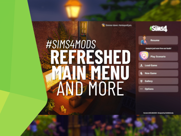Refreshed Main Menu – A Serene Greeting From The Sims 4
