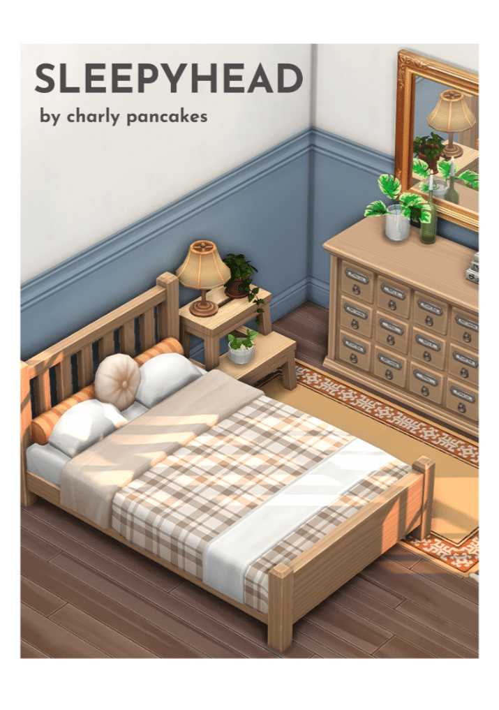 Sleepyhead Set (Dresser/ Nightstand/ Lamp/ Plants/ Bed/ Pillows/ Rug) [MM]