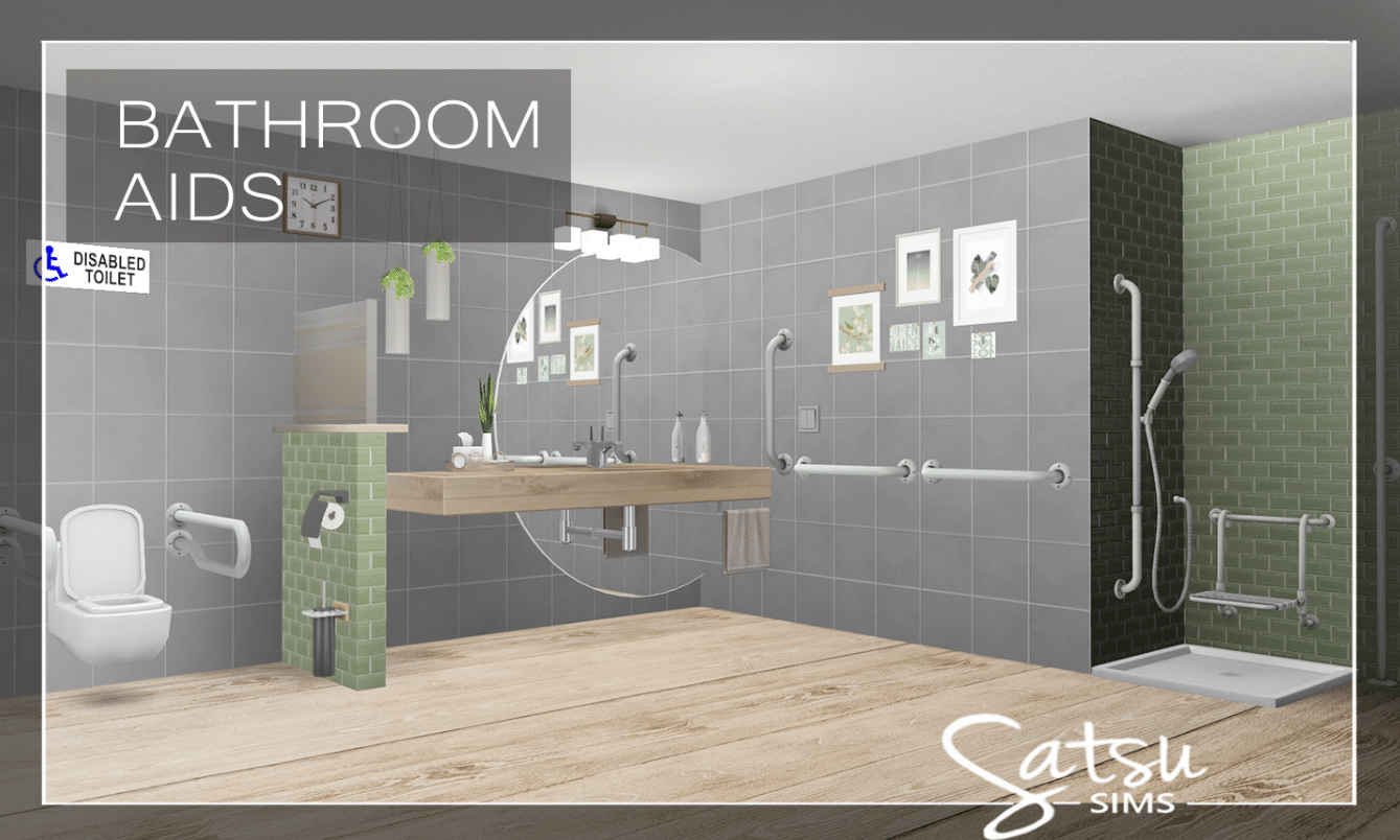 Bathroom Aids Set ( Décor/ Clutter/ Shower/ Signs ) [MM]