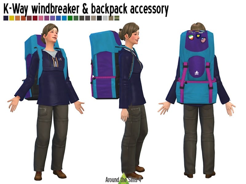 K-Way Windbreaker & Backpack Accessory