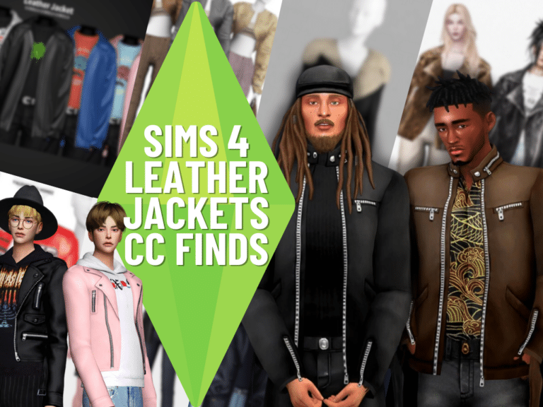 40+ Leather Jacket CC Finds for The Sims 4