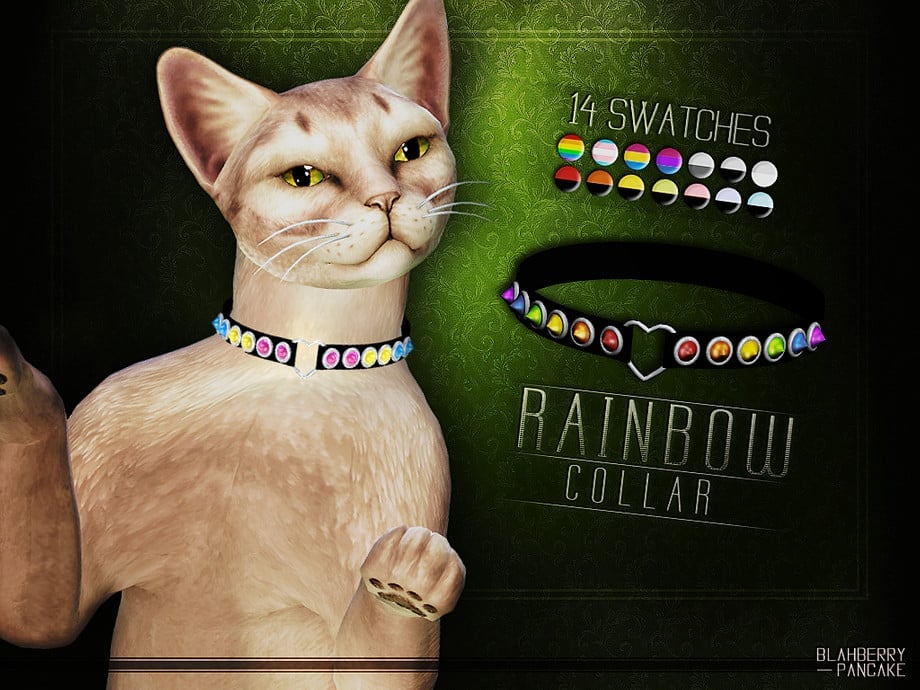 Rainbow Collar For Cats