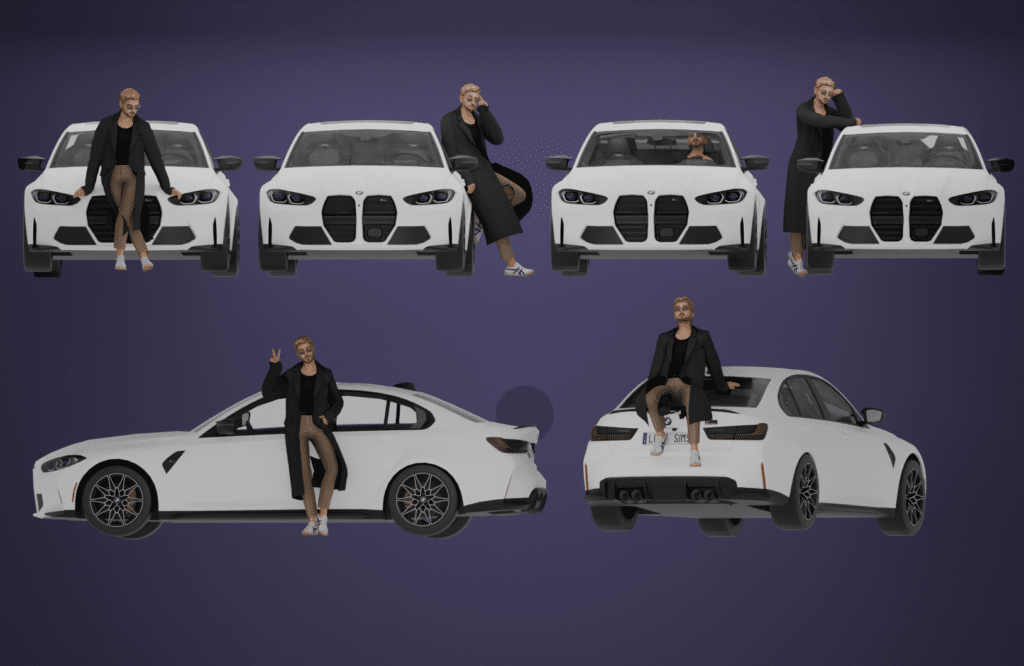 SNOOTYSIMS - Poses with Car