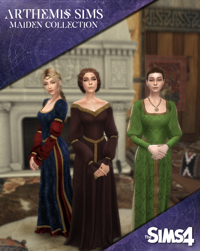 Three Medieval Dresses by ArthemisSims