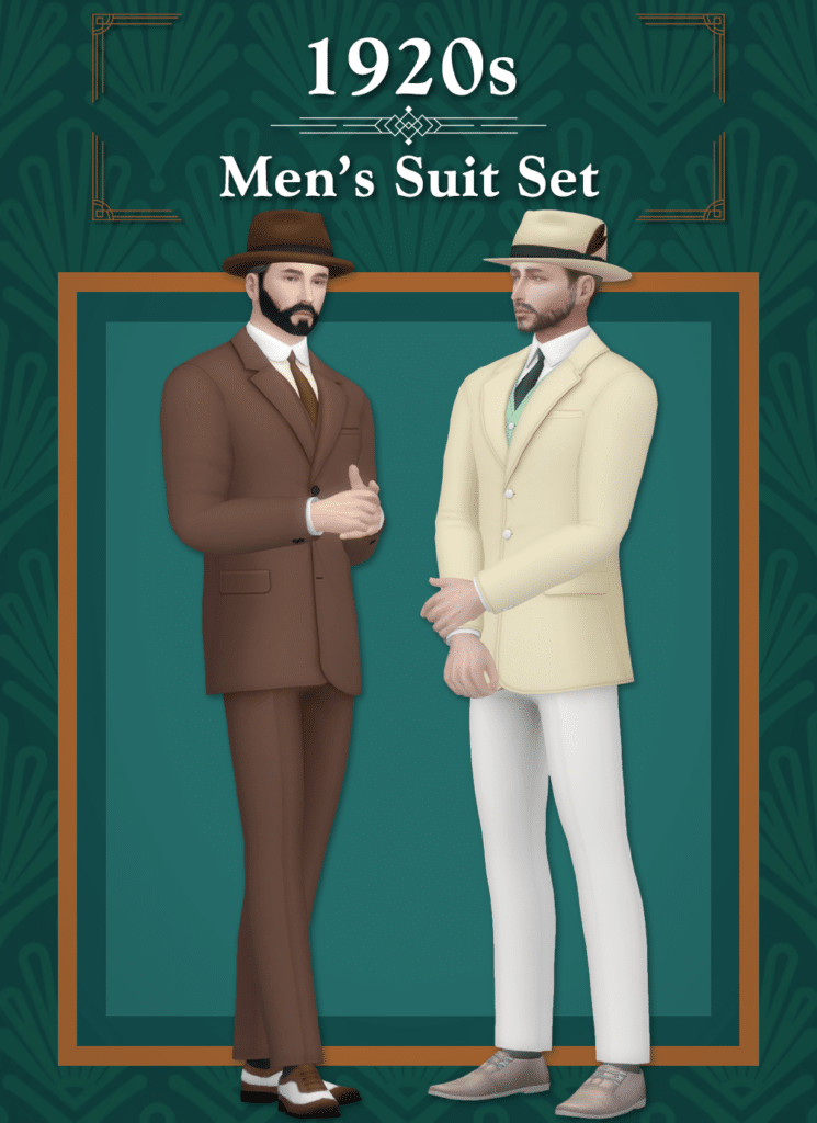 1920s Men’s Suit Set by happylifesims