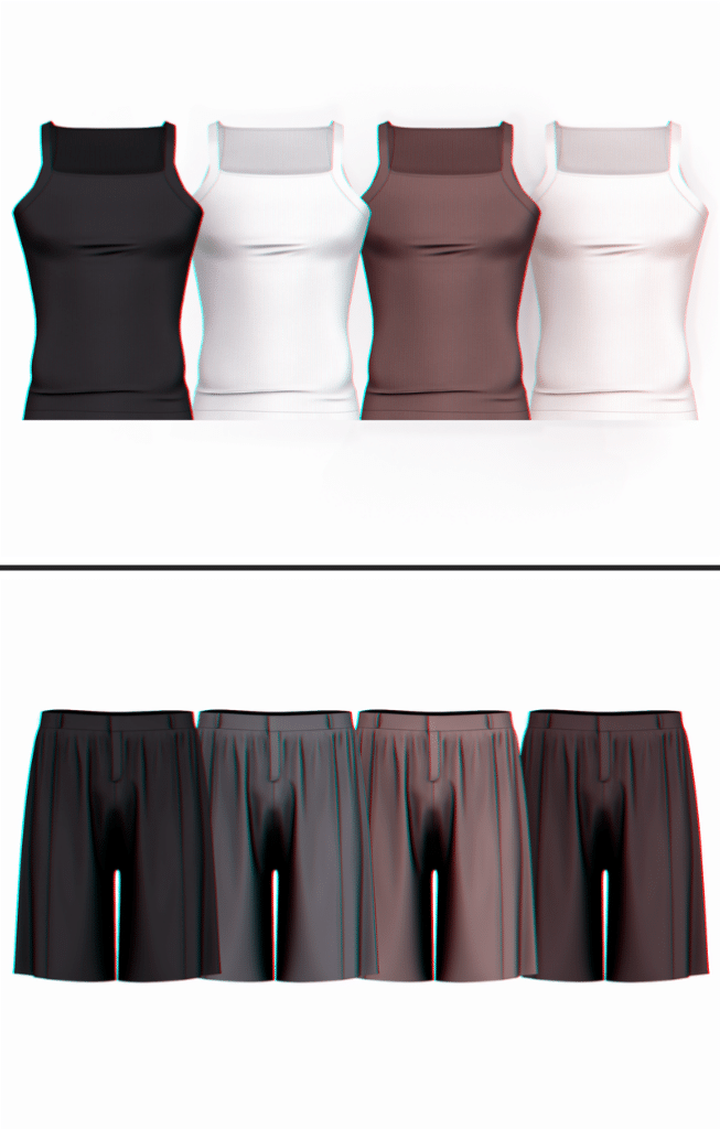 Drama Top & Shorts by plbsims