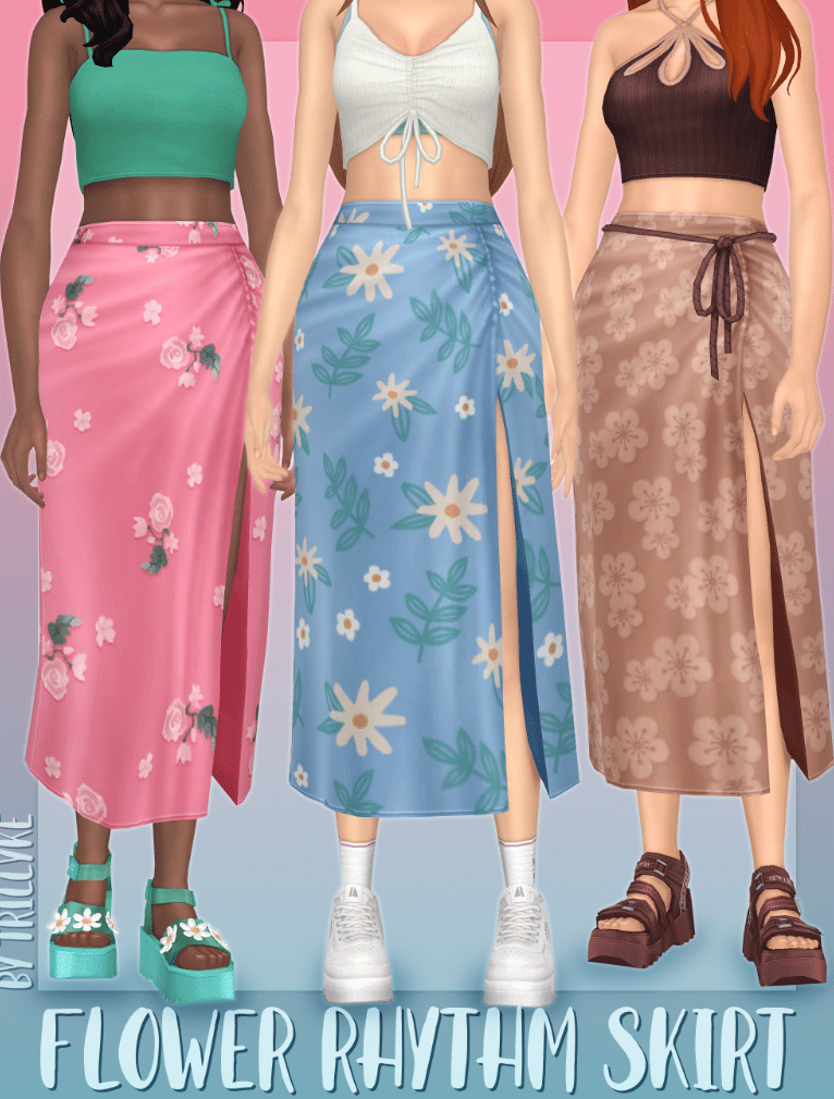 Flower Rhythm Skirt by trillyke