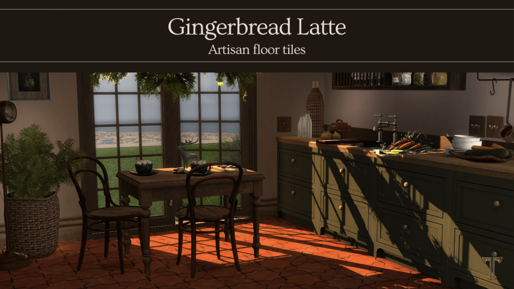 Gingerbread Latte - Artisan floor tiles by Tilly Tiger