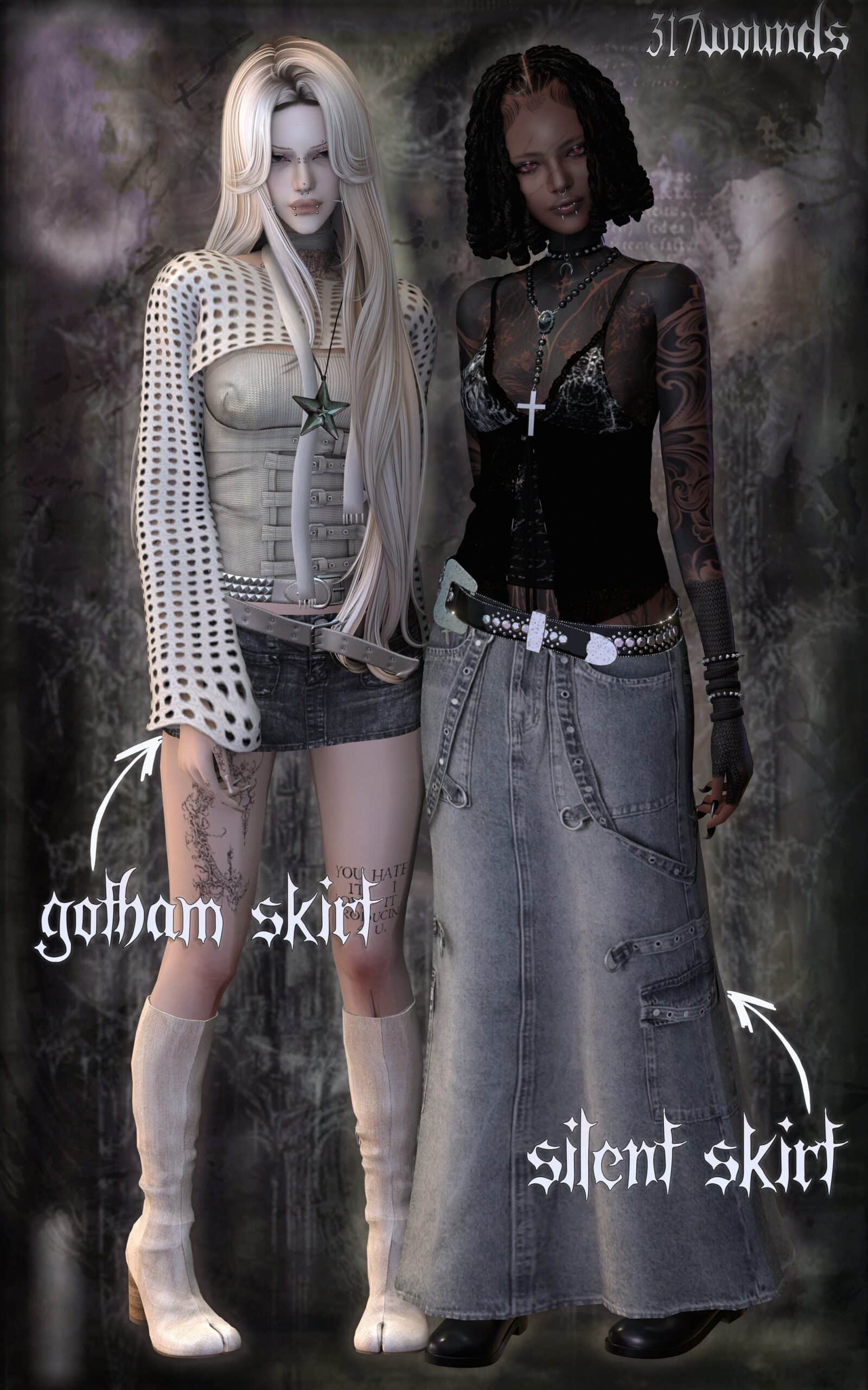 Gotham & Silent Skirts by 317wounds