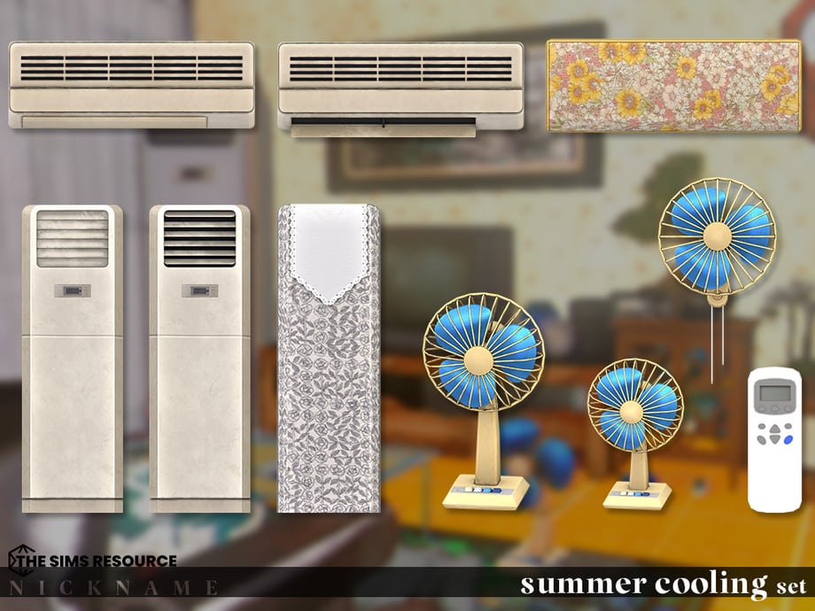 Summer Cooling Set by nickname_sims4