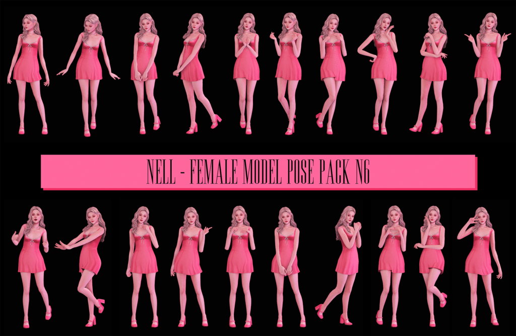 Female Model Pose Pack N6 by Nell